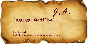 Jagyugy Amábel névjegykártya